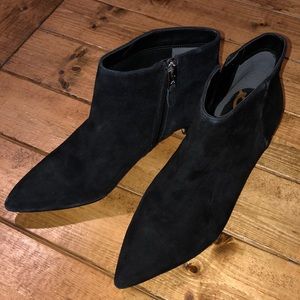 Sam Edelman Black Suede Leather Lucy Booties Size 6